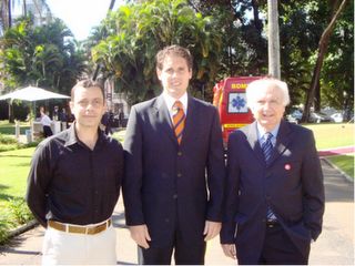Adriano Alvim, o secretário de Estado de Esportes e Juventude, Gustavo Corrêa e  Dr. Fernando Costa