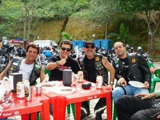 Locutor do Evento Breno Motta com o Moto Clube Pégasus de Vila Velha-ES